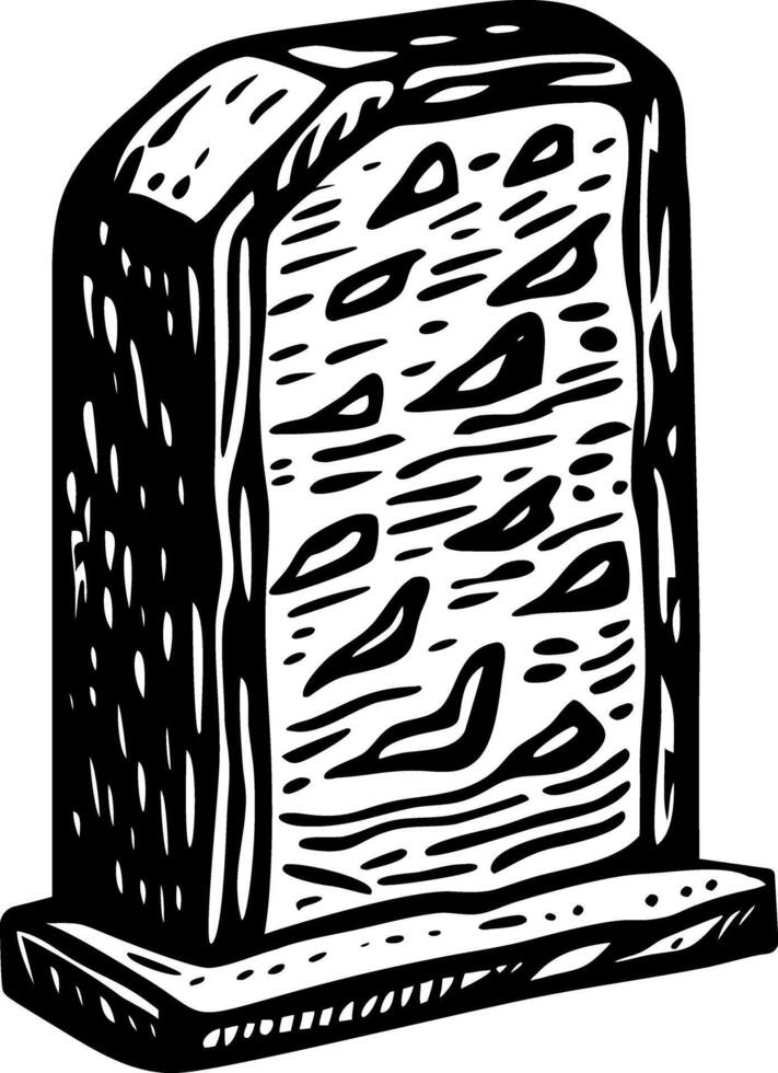A vintage style illustration showing stone tablet vector