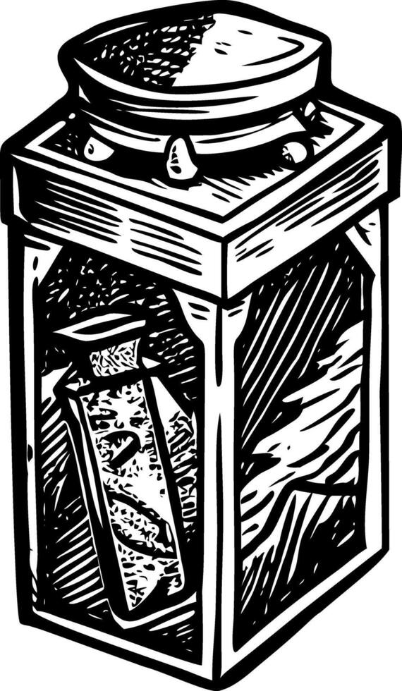 A vintage style illustration showing time capsule vector
