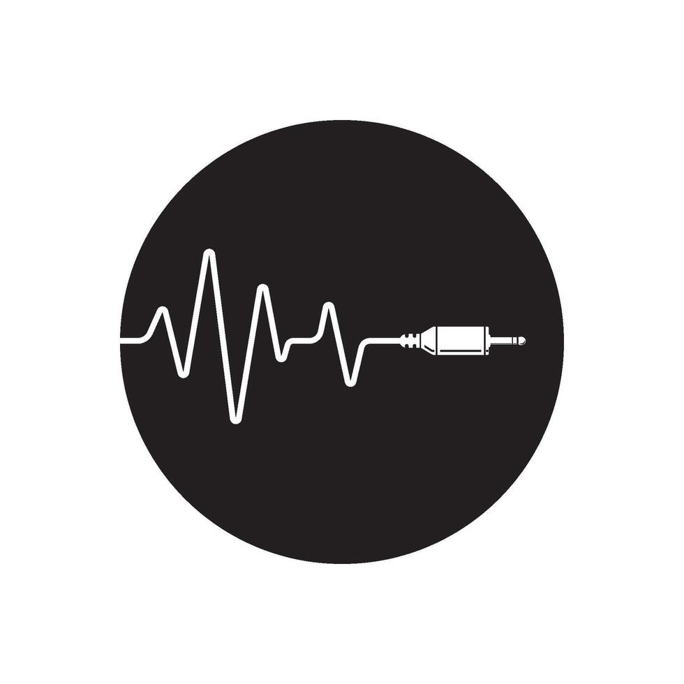 audio jack symbol icon vector