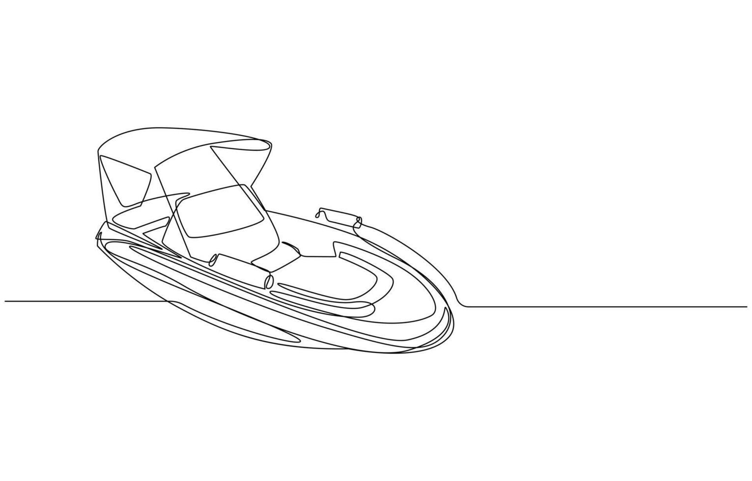 Marine Time concept continuous line drawing vector