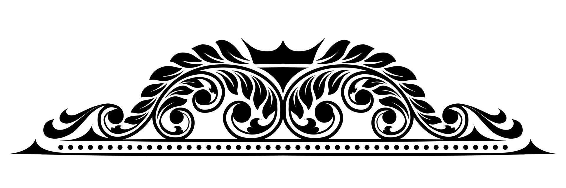 Classic style frame design with exquisite engraving and luxury floral . vector