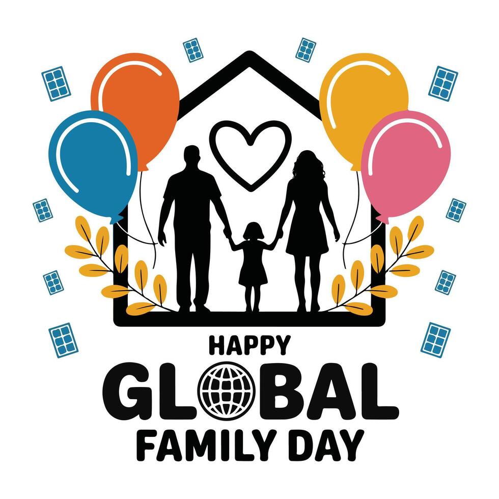 Unity in Diversity Illustration for Global Family Day vector