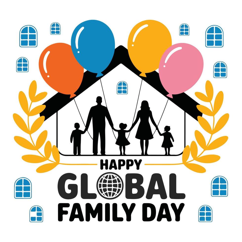 Global Family Day Art Highlighting Love and Connection vector