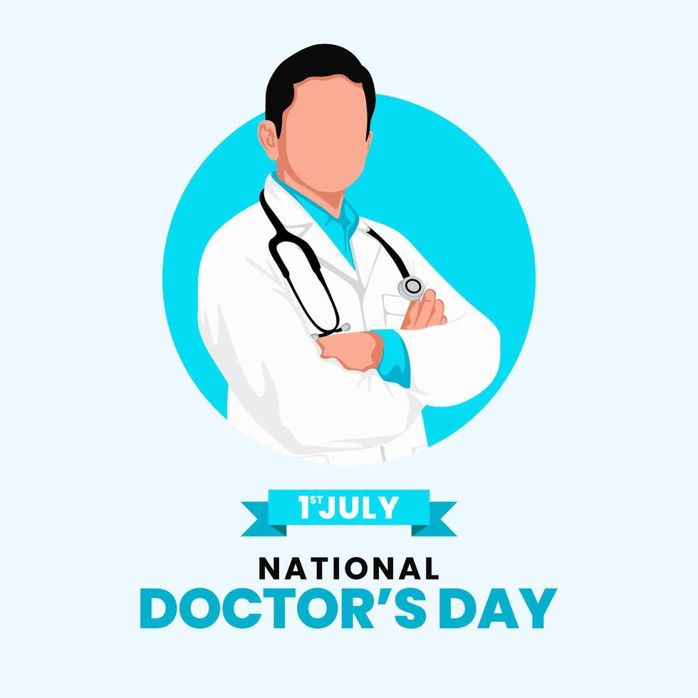 National doctors day background illustration vector