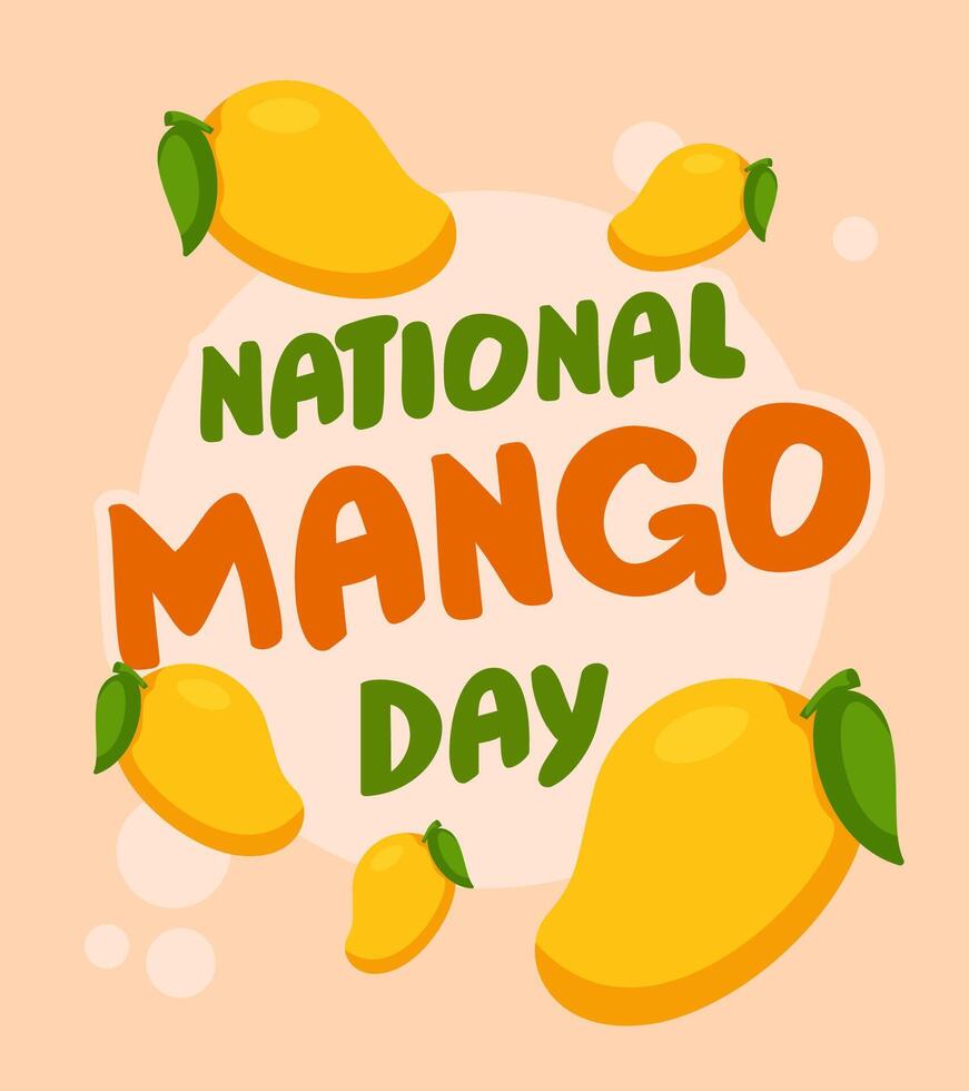 National Mango Day banner background, can use for greeting card, poster, template vector