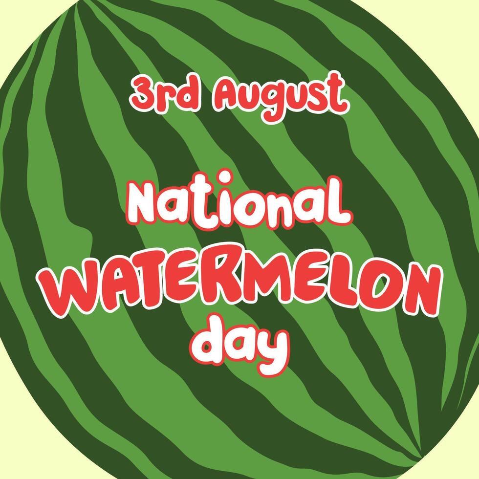 National watermelon Day banner can use for greeting card, poster, template vector