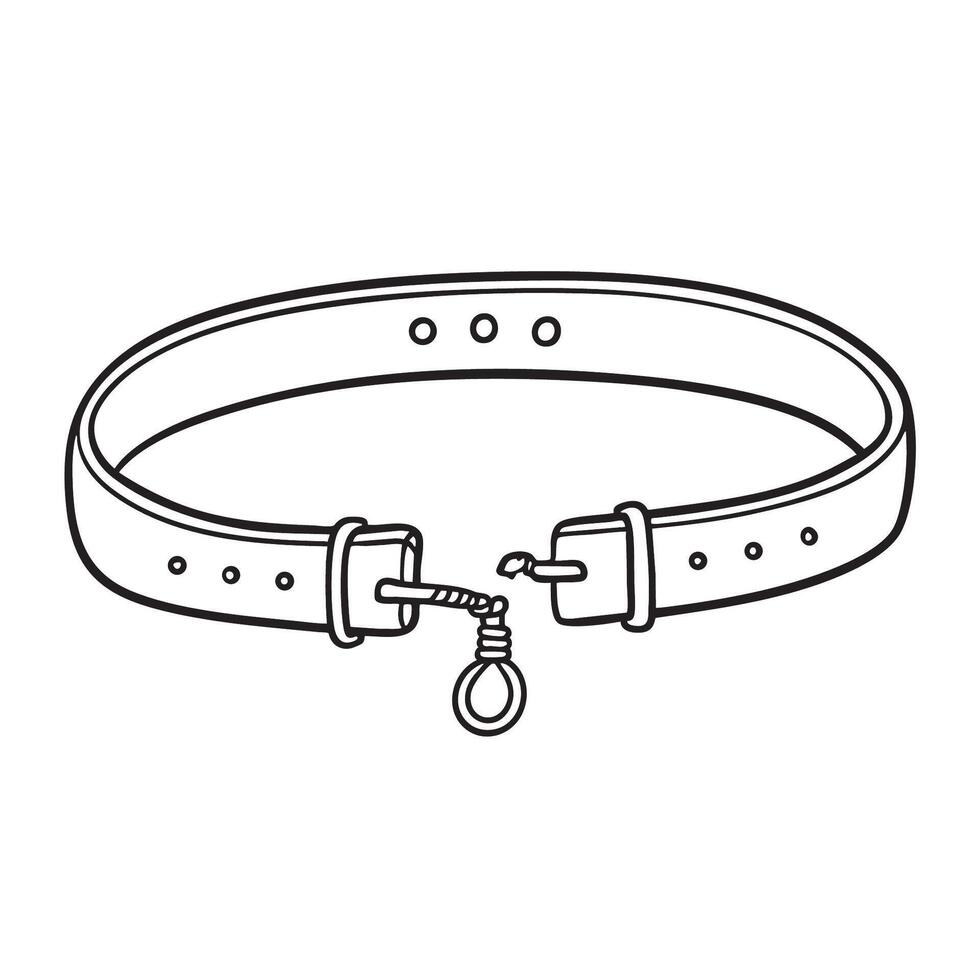 A leather bracelet beside a loosened clasp vector