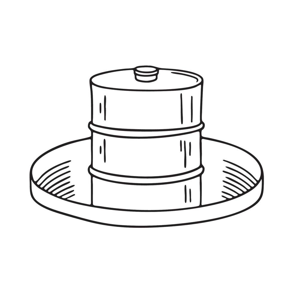 A water reservoir set up within an underground room vector