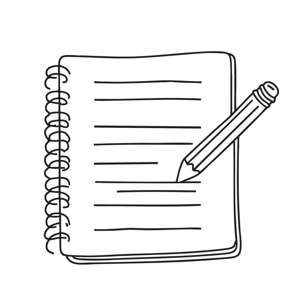 A graphite mark erased halfway across a notebook sheet vector