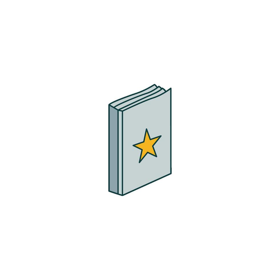 An icon of an open book with a star symbol. This symbolizes financial records, accountancy, and the principles of Islamic finance and accounting. vector
