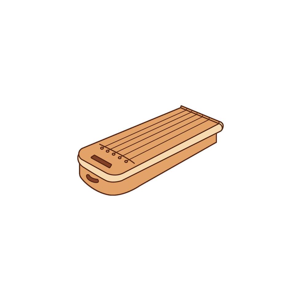 An icon of a Santur, a hammered dulcimer with many strings, played with mallets. This symbolizes melodic percussion, rich harmonies, and traditional Middle Eastern string music. vector