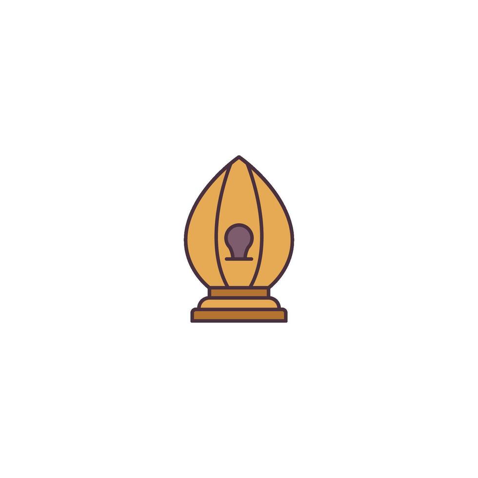 Traditional Dome-Shaped Lamp vector