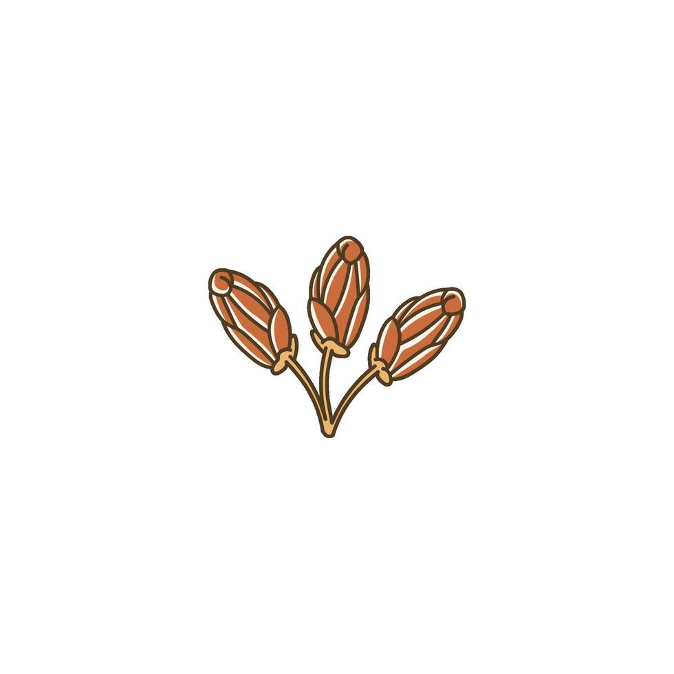 An icon showing a cluster of dates on a branch. This symbolizes the staple fruit of the Middle East, representing sustenance, hospitality, and traditional cuisine. vector