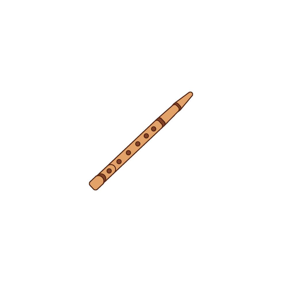 An icon of a Ney, an end-blown flute prominent in Middle Eastern and Sufi music. This symbolizes wind instruments, spiritual music, and traditional Middle Eastern melodies. vector