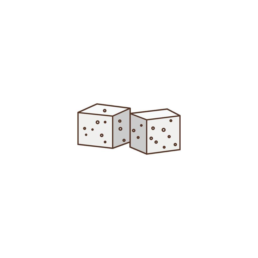 White Sugar Cubes vector