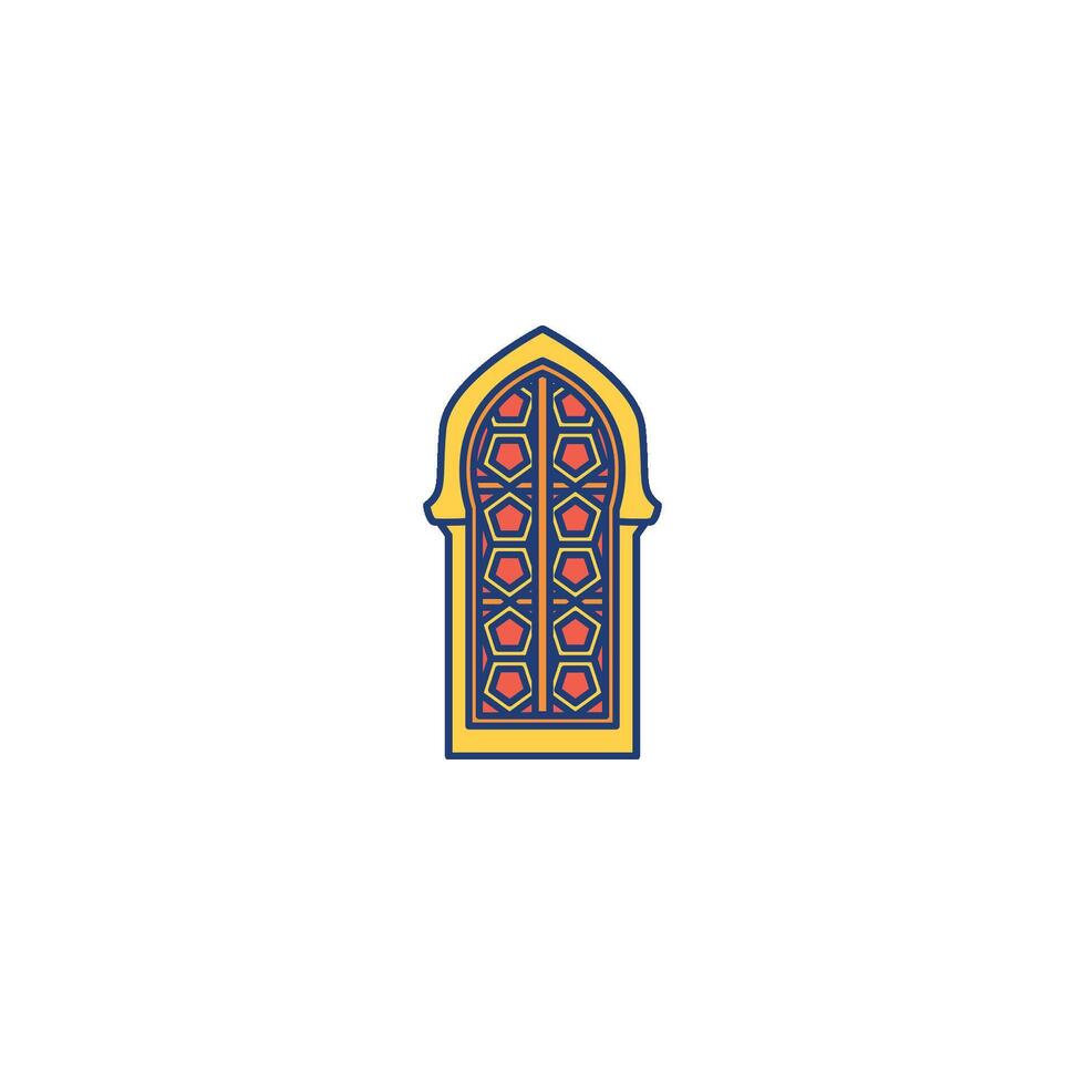 Geometric Patterned Window vector