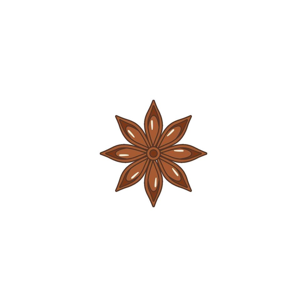 Star Anise Pod Spice vector