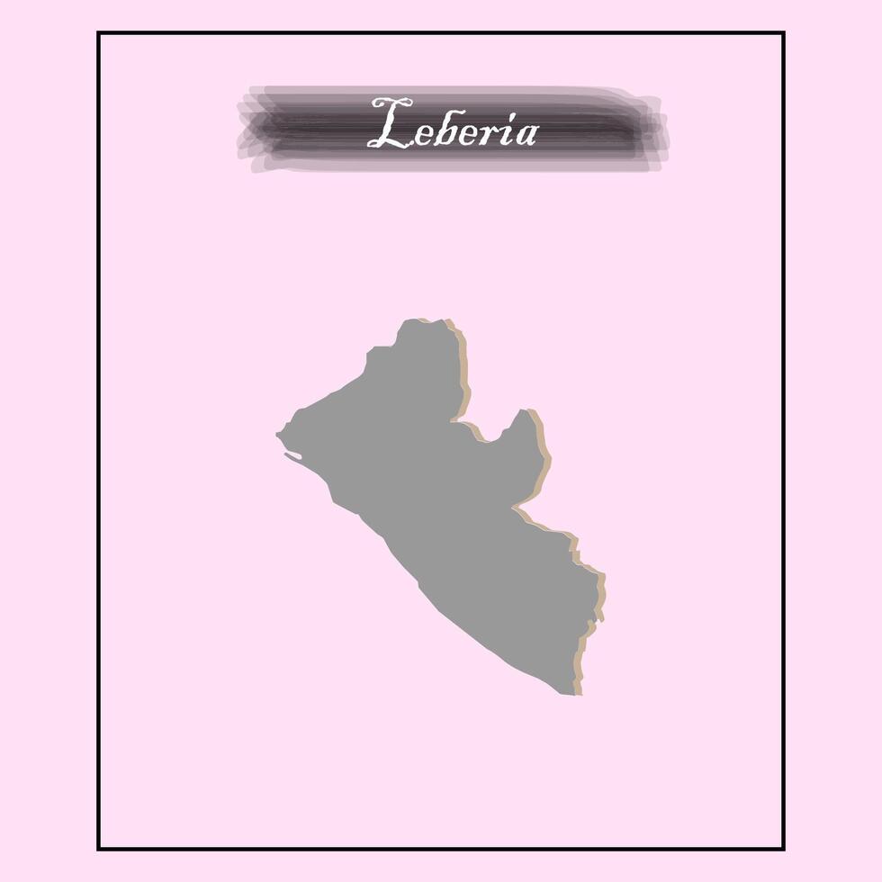 Liberia country map vector