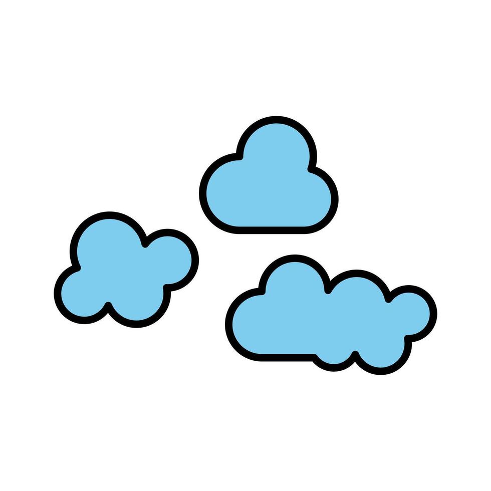three clouds icon logo design illustration vector