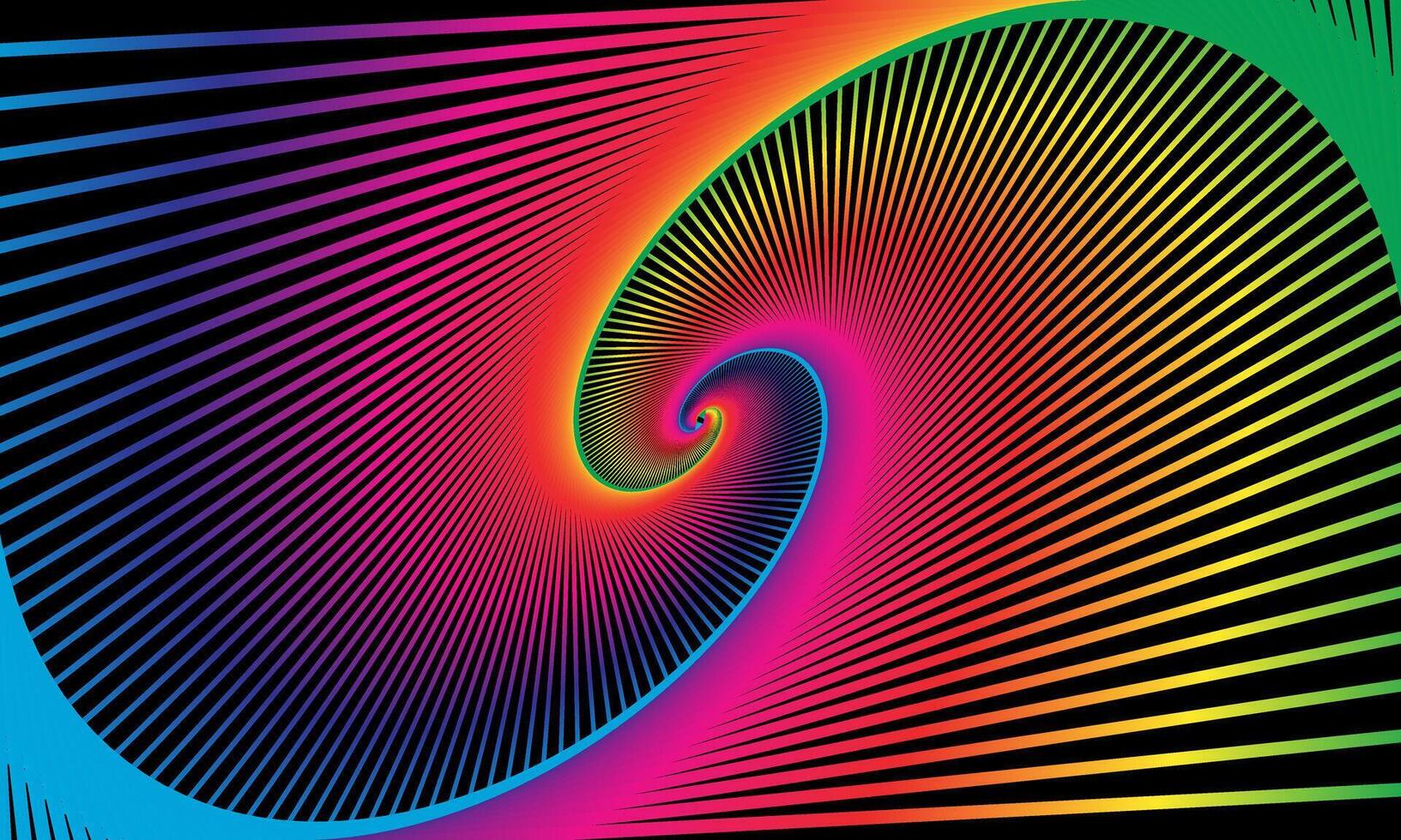 colorful psychedelic spiral lines abstract background illustration vector