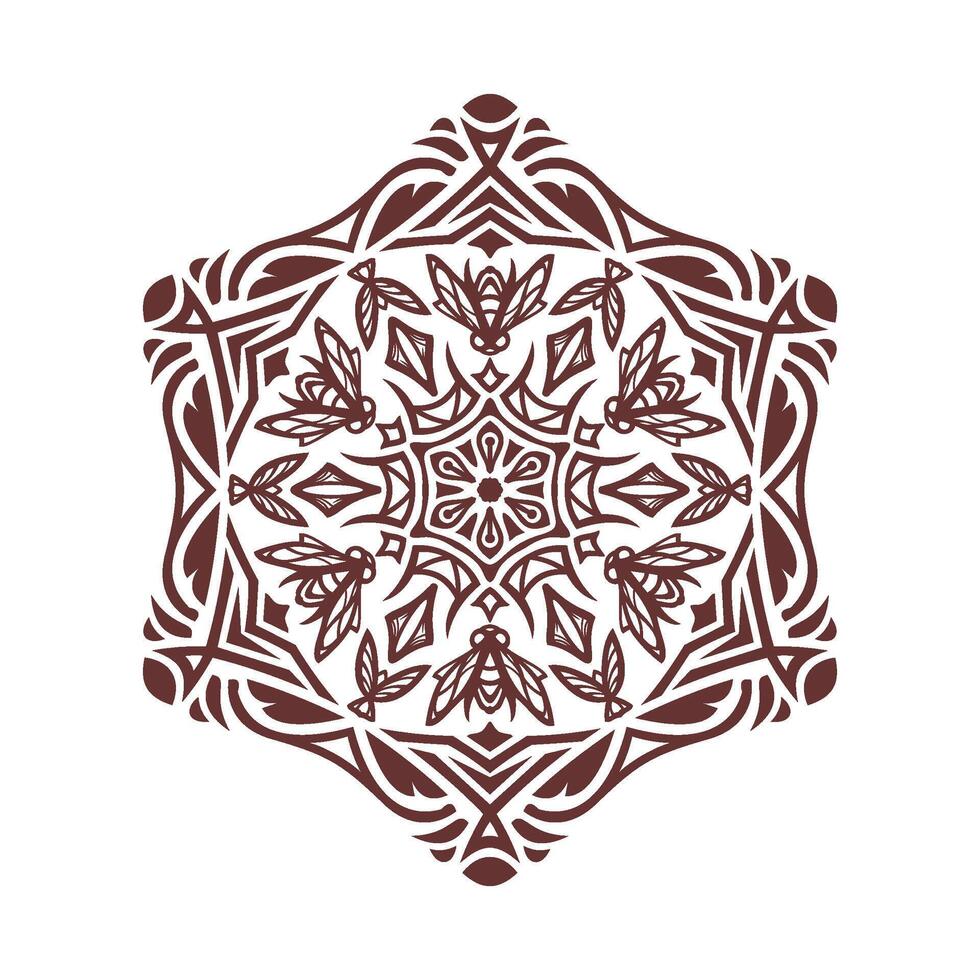 Decorative Geometric Mandala Ornament vector
