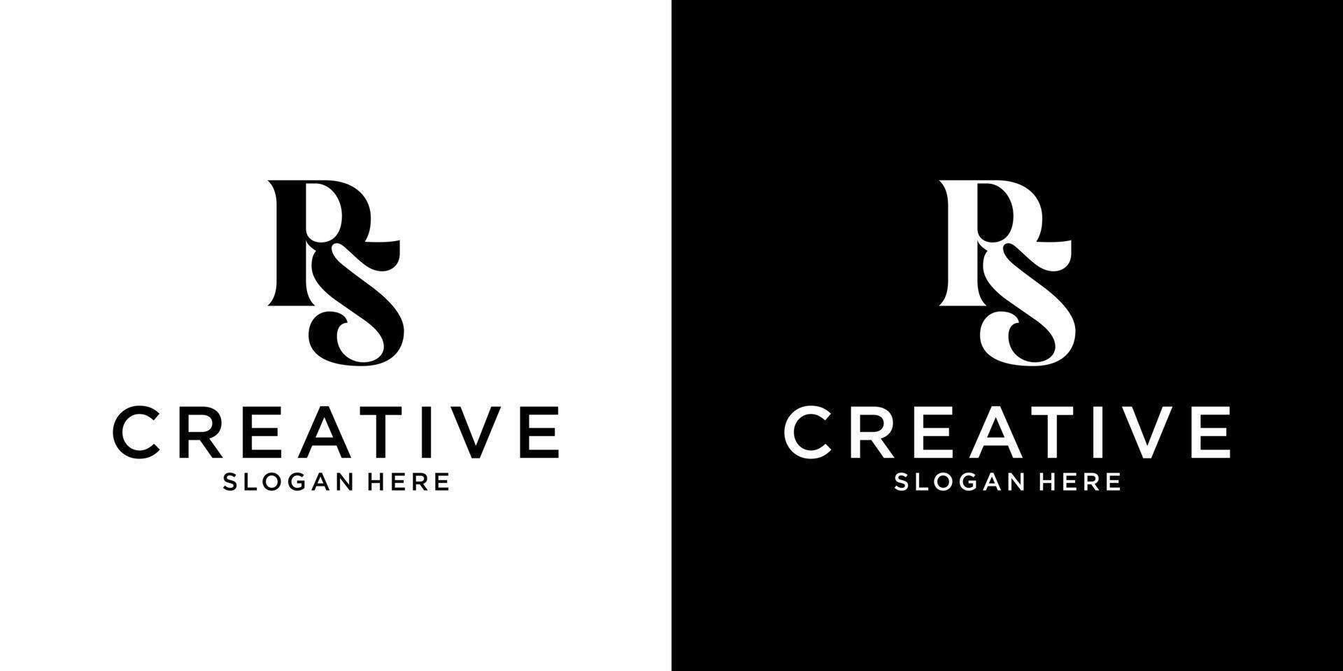 PS or SP initial letter logo design templat vector