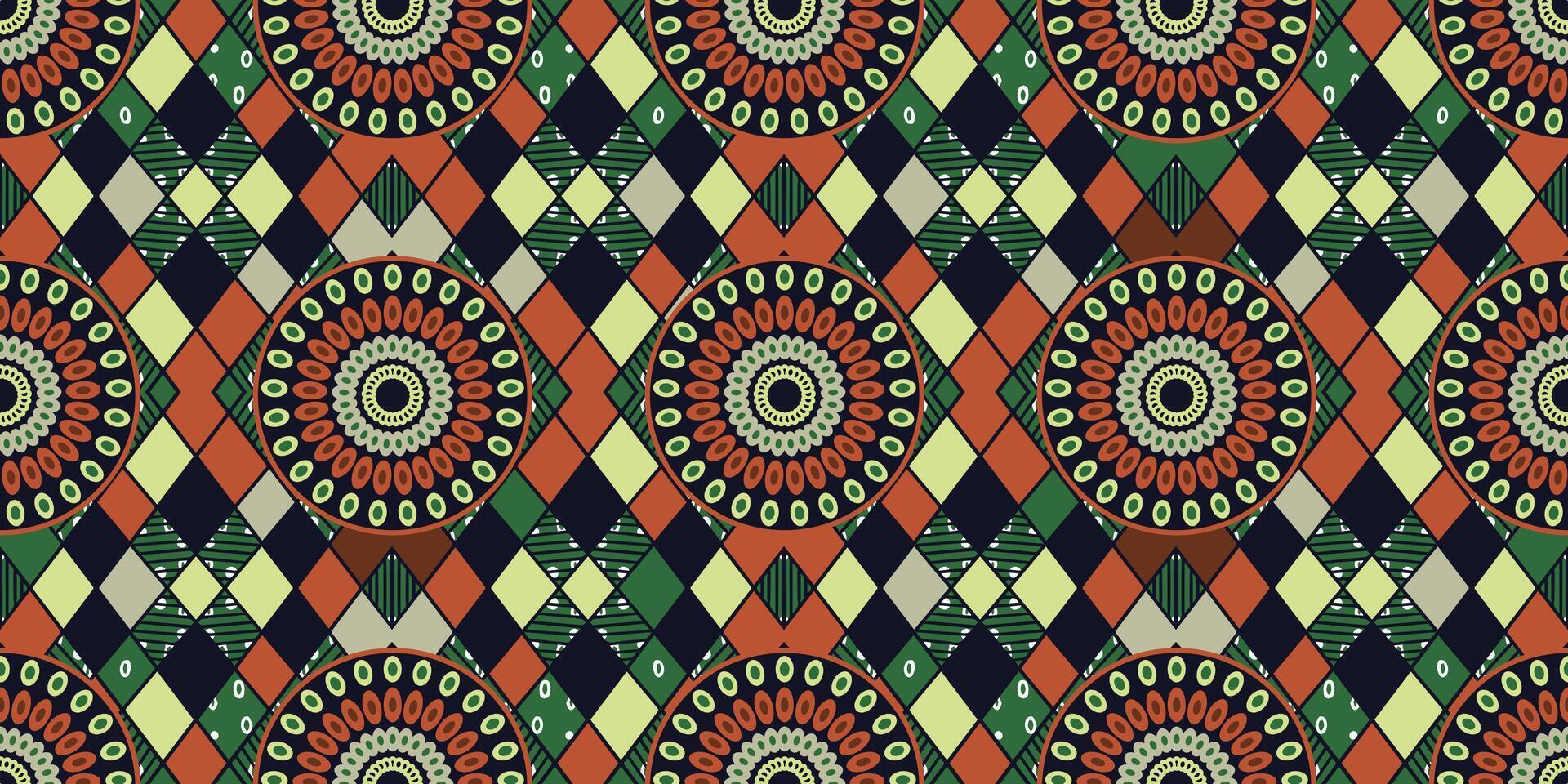 Colorful geometric circular pattern design vector