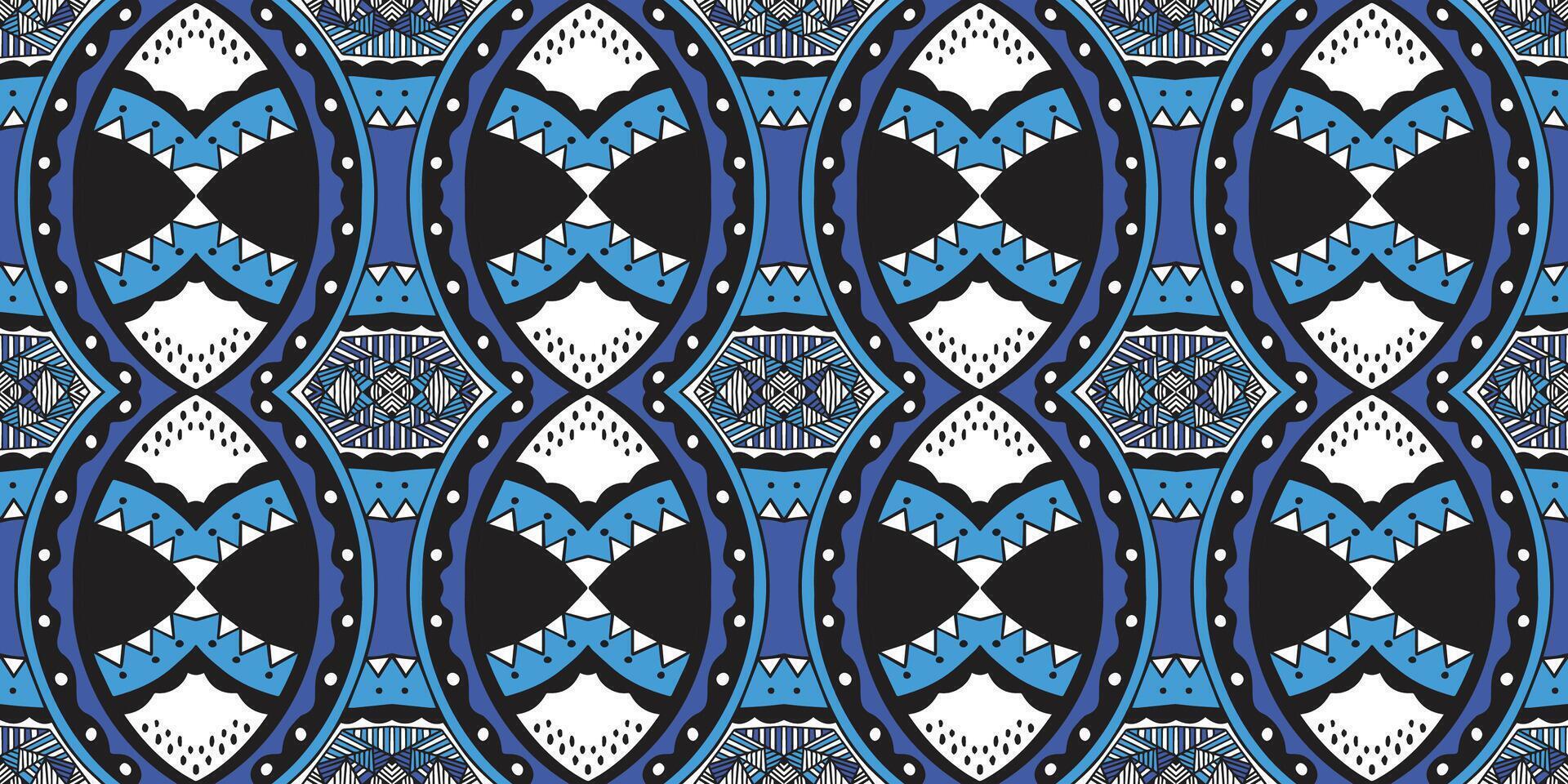 colorful geometric textile pattern design vector