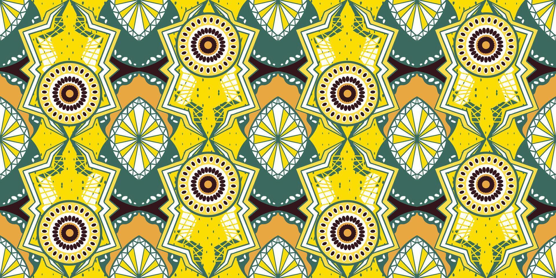 Vibrant geometric pattern design vector