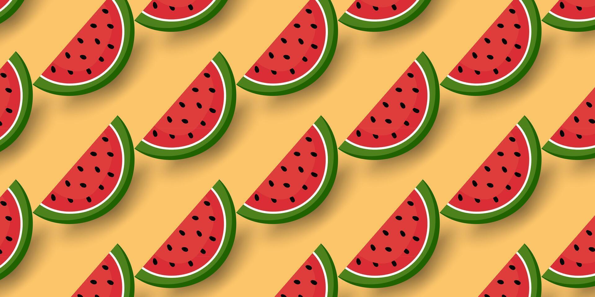 watermelon seamless pattern background vector