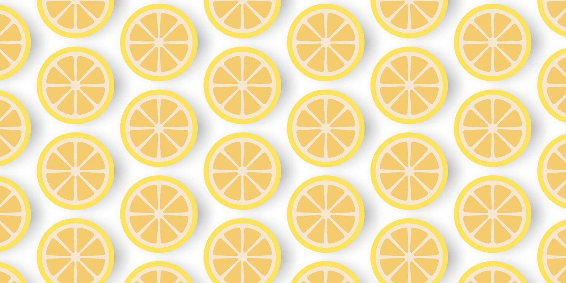 a pattern of lemon slices on a white background vector