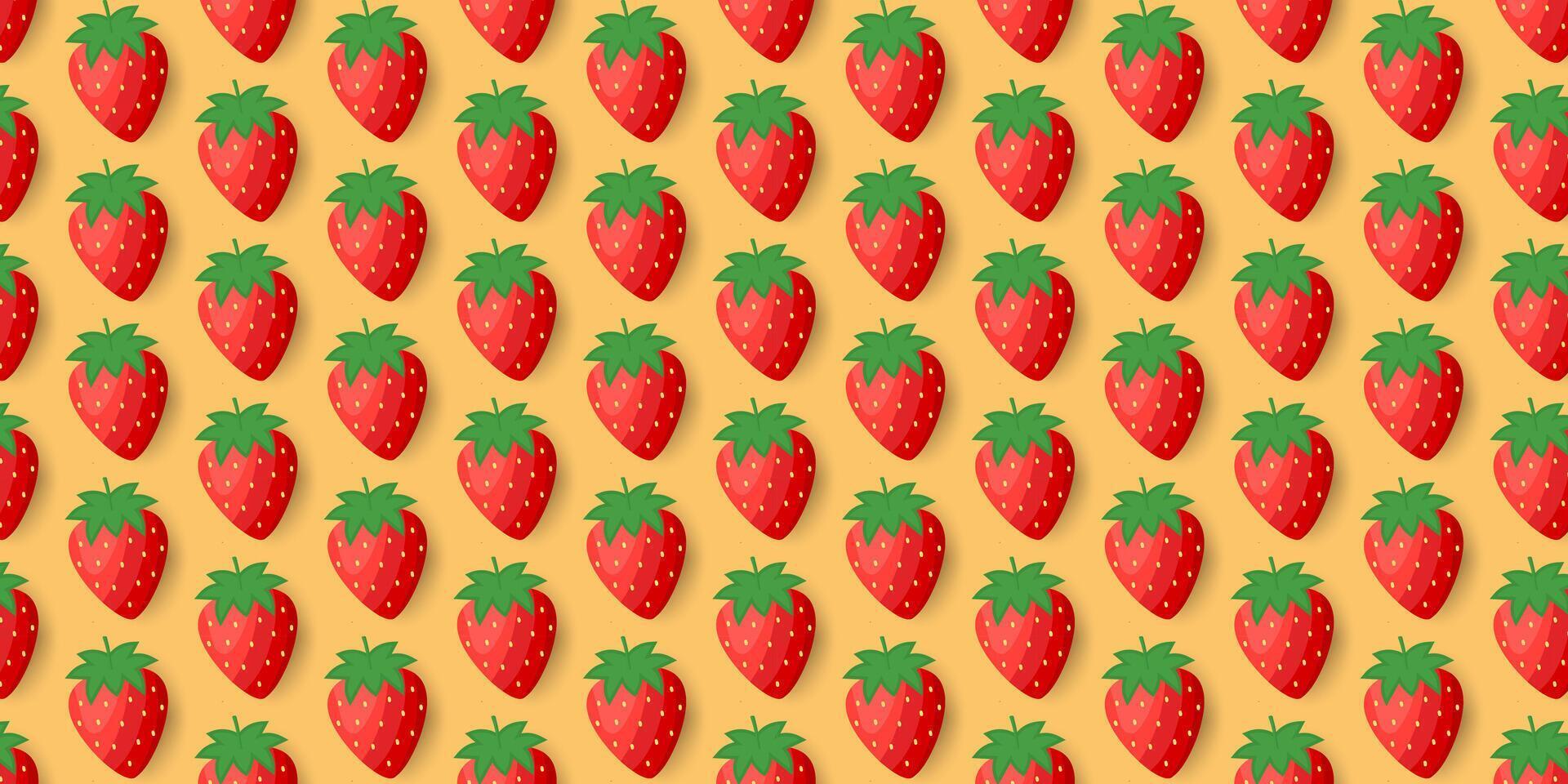 strawberry seamless pattern background for summer vector