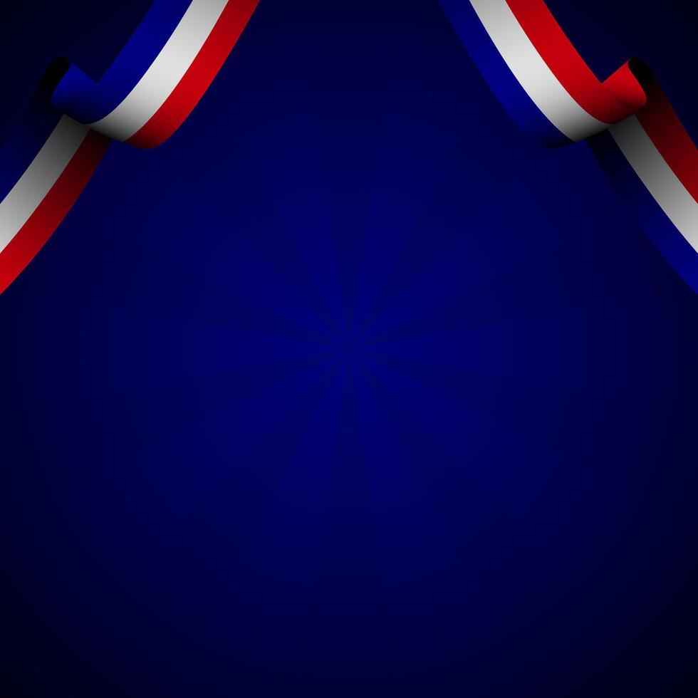 Gradient background with France flag and some empty space for text. Square background with French flag perfect for important days related to France vector