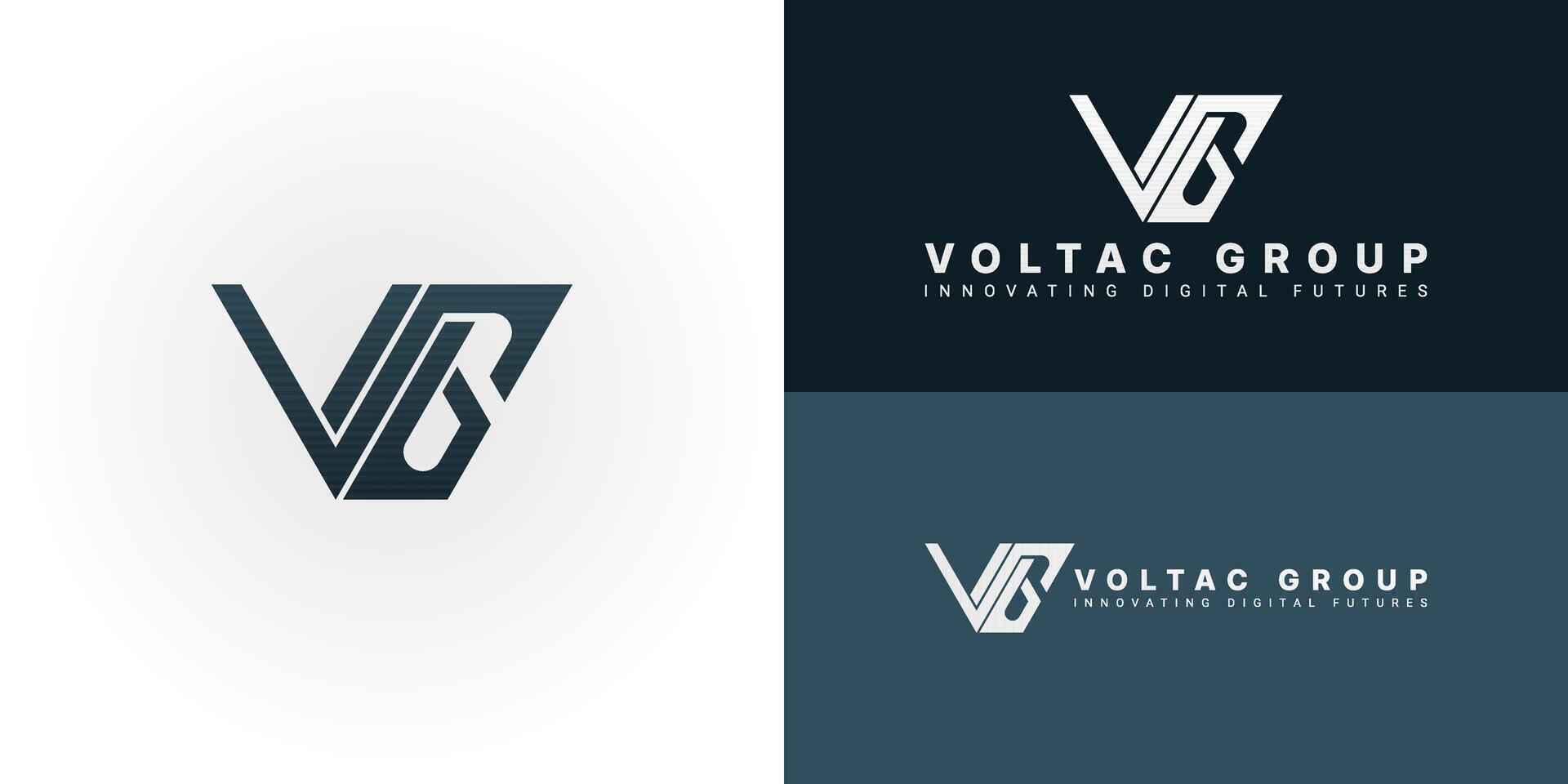 Dynamic VG logo for software development. Clean lines and modern design convey value-driven innovation and agile digital solutions, a professional mark for tech excellence. vector