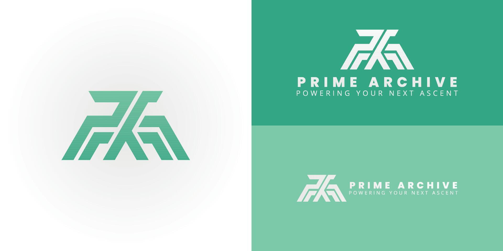 Modern PA monogram logo, dynamically crafted with upward-angled lines, is ideal for technology and fintech businesses. It represents innovation, progress, and interconnected digital solutions. vector