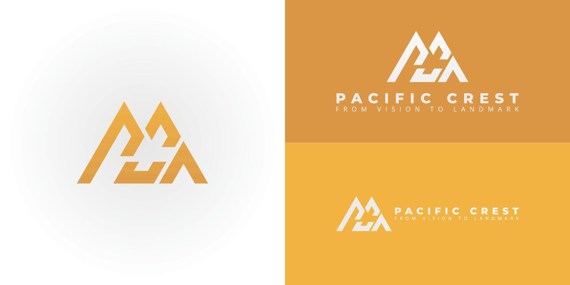 Modern PC emblem for Construction and Real Estate, depicting ambition and high standards. Ideal for innovative builders, real estate investors, or property developers. Clean, versatile . vector