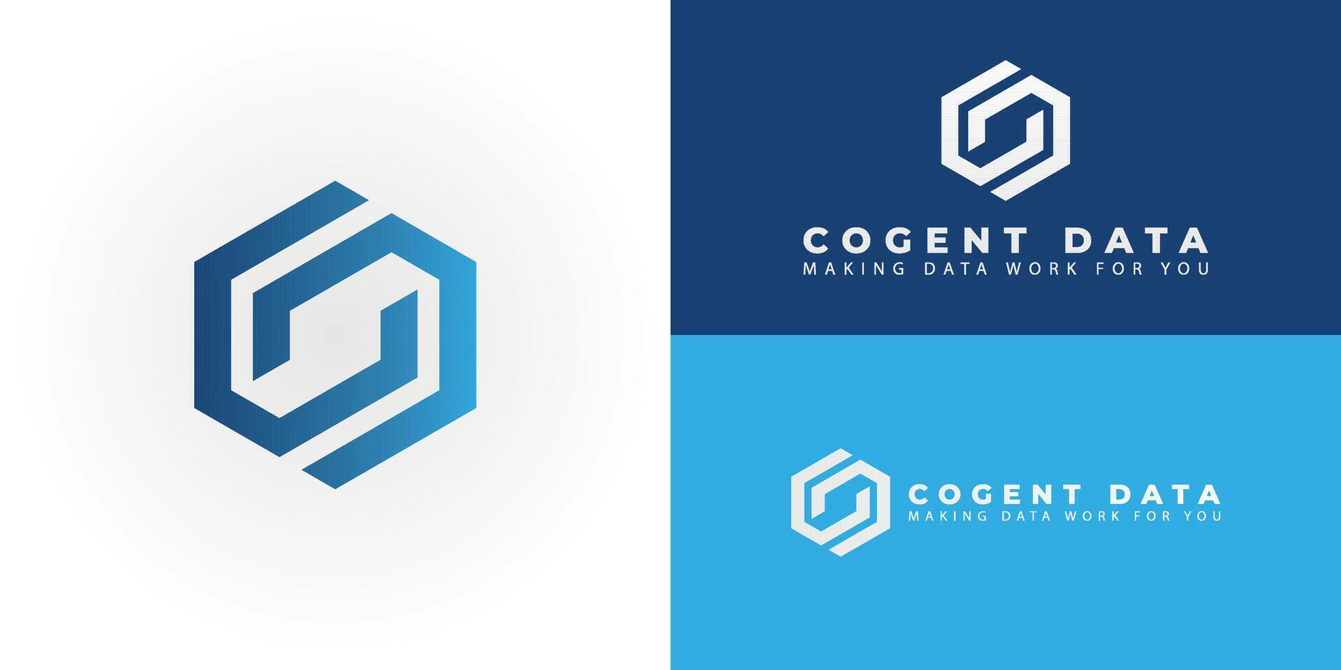 CD initial logo for Data Analytics. A modern and precise emblem representing clarity and insights. Ideal for data-driven intelligence, strategic solutions, and decision-making businesses. vector