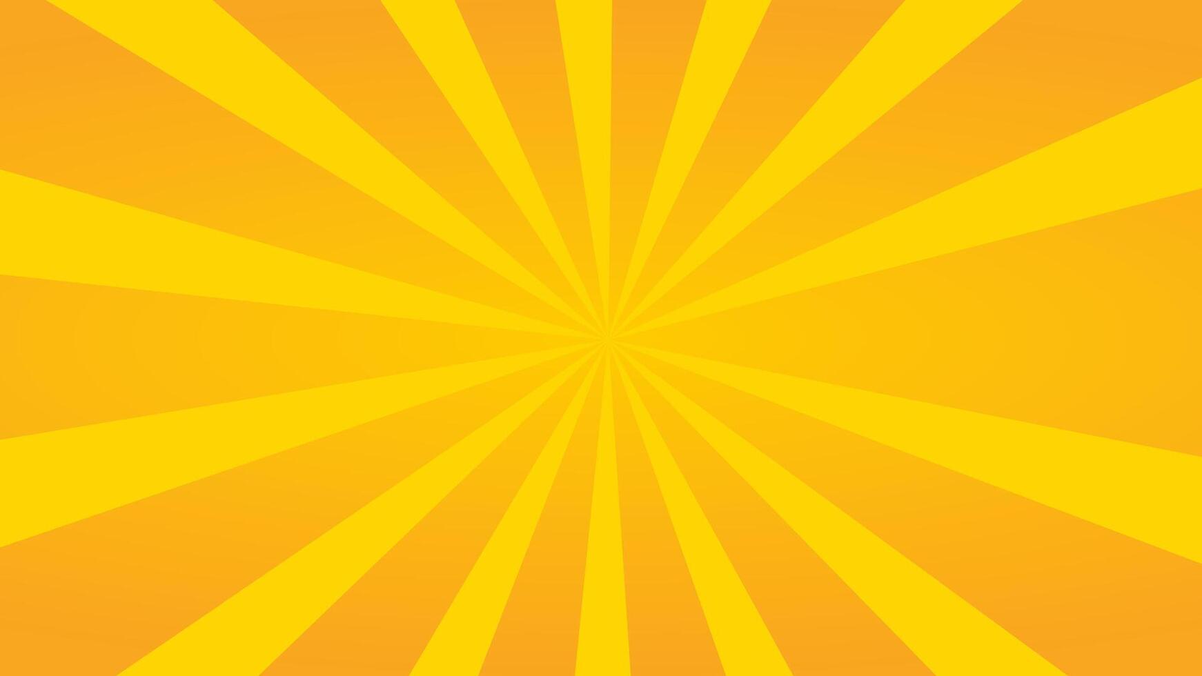 Bright yellow sunburst background with radiating rays creating vibrant energy and warmth vector