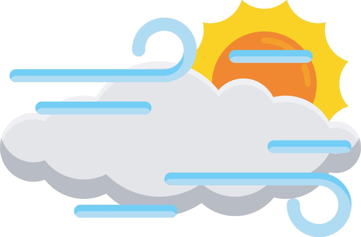 Windy Partly Cloudy vector