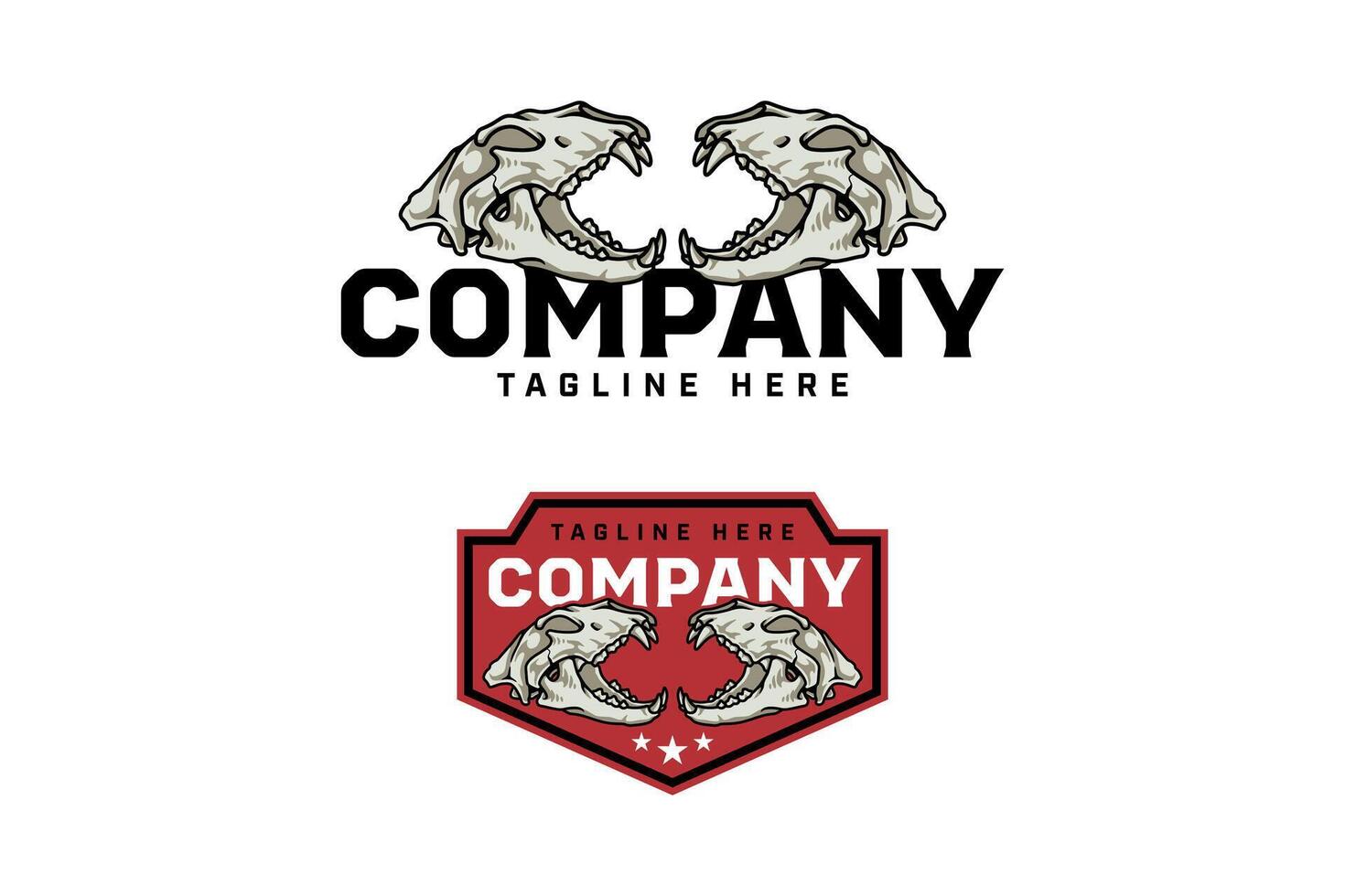 Company logo with skull illustrations vector