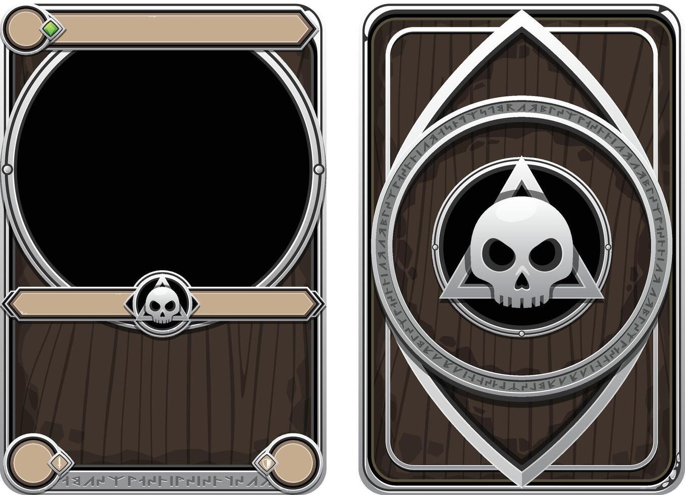 Gaming card with skull design vector
