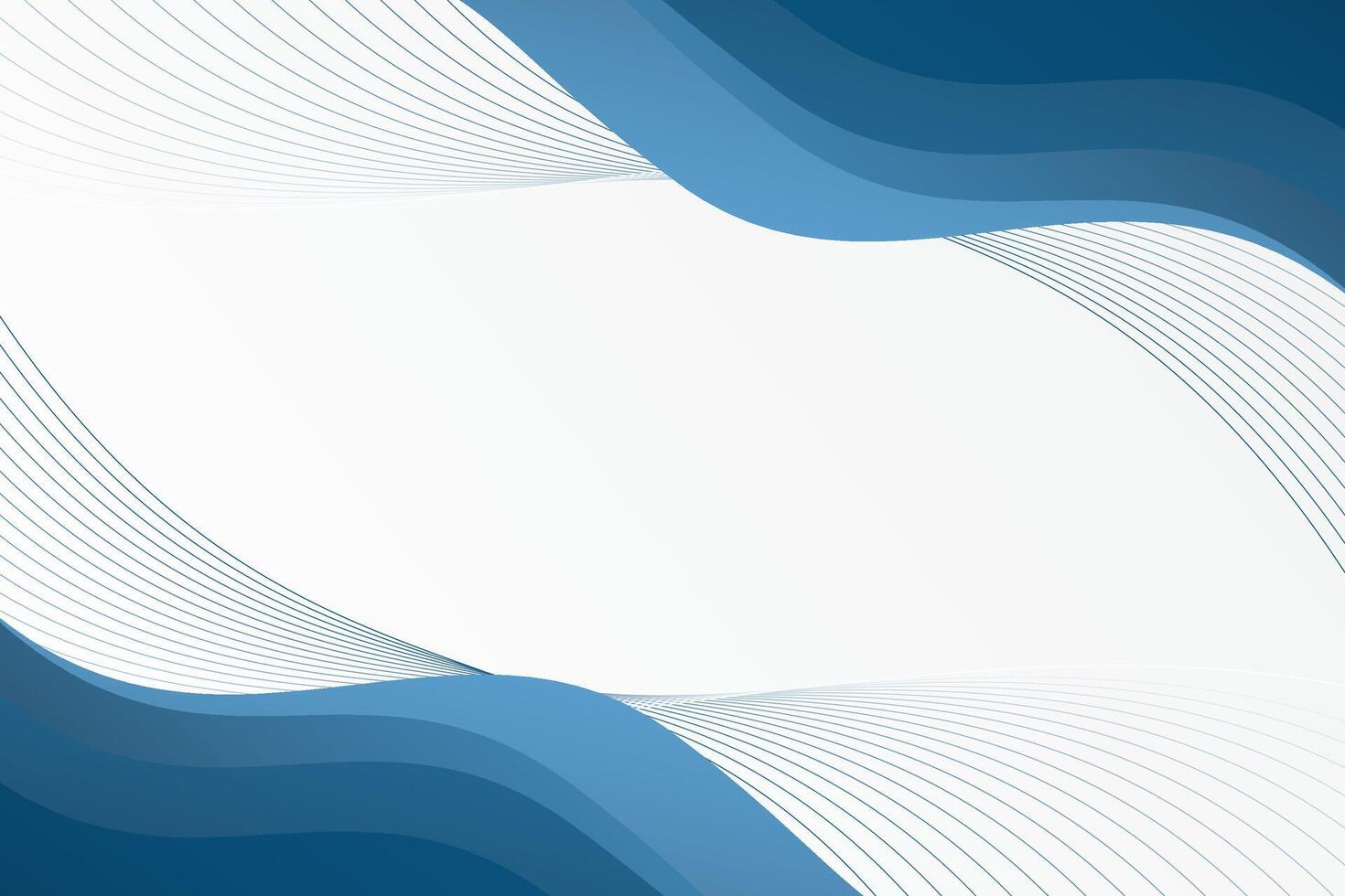 Modern blue wave background with dynamic line pattern vector