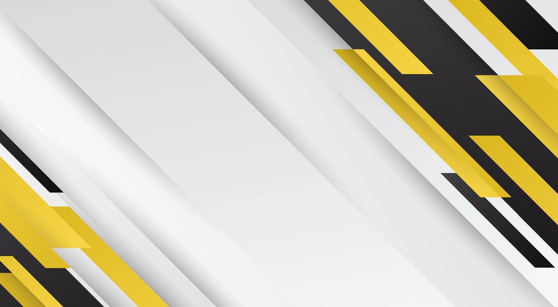 Abstract geometric background with yellow and black diagonal shapes vector