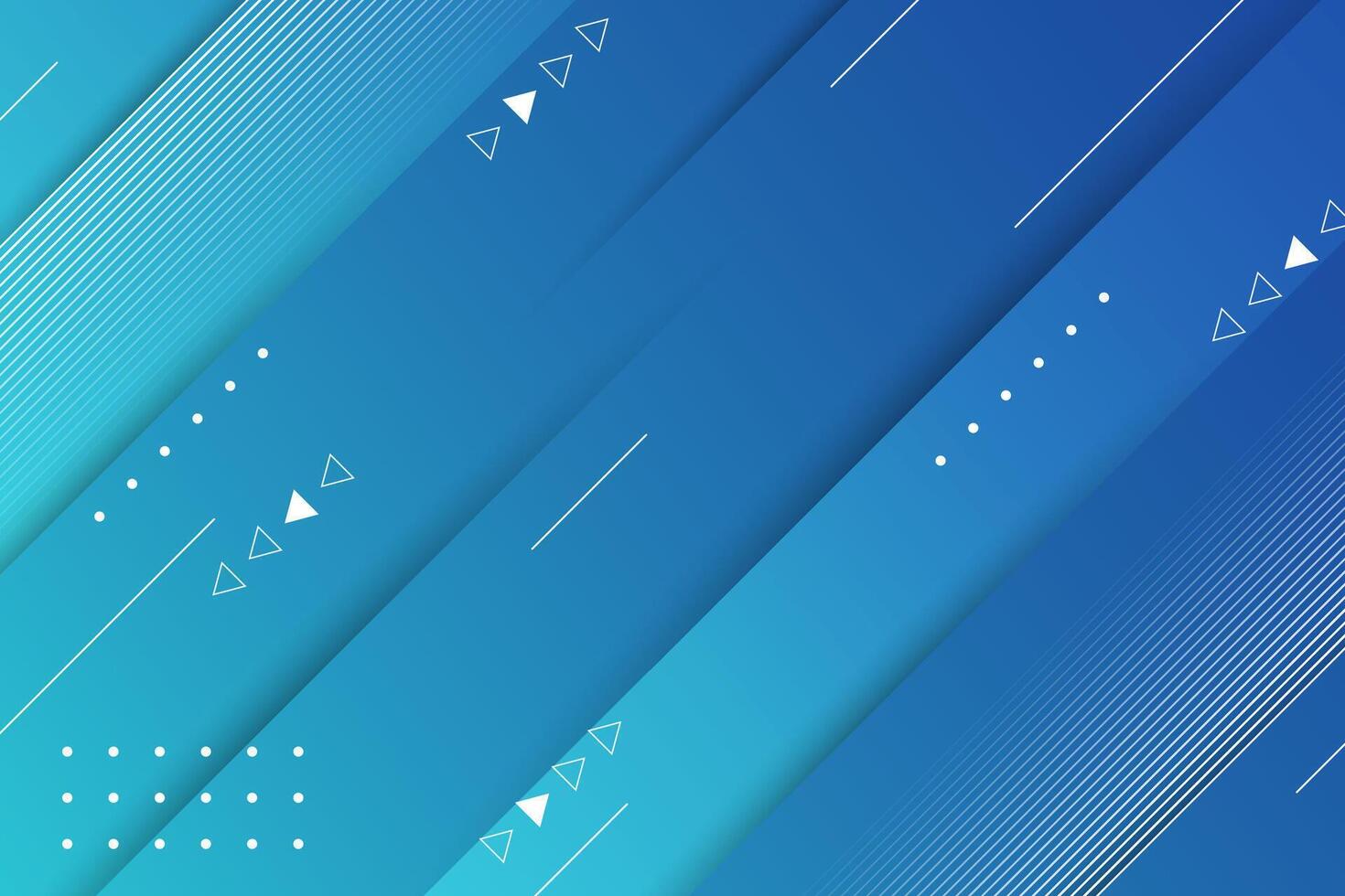 Blue geometric background with lines and shapes vector