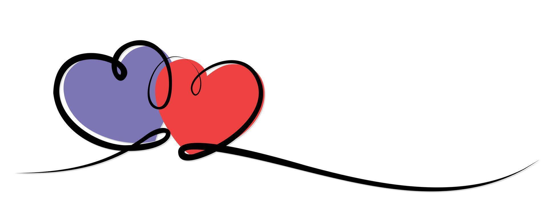 Logo with hearts. vector