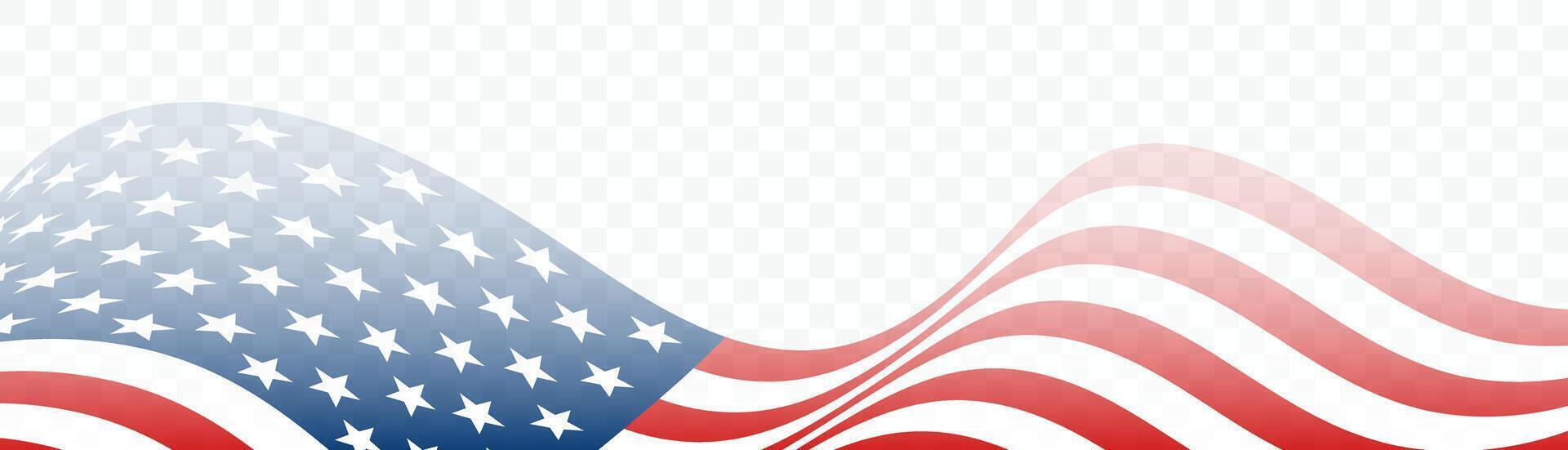 USA flag background, American waving flag banner vector