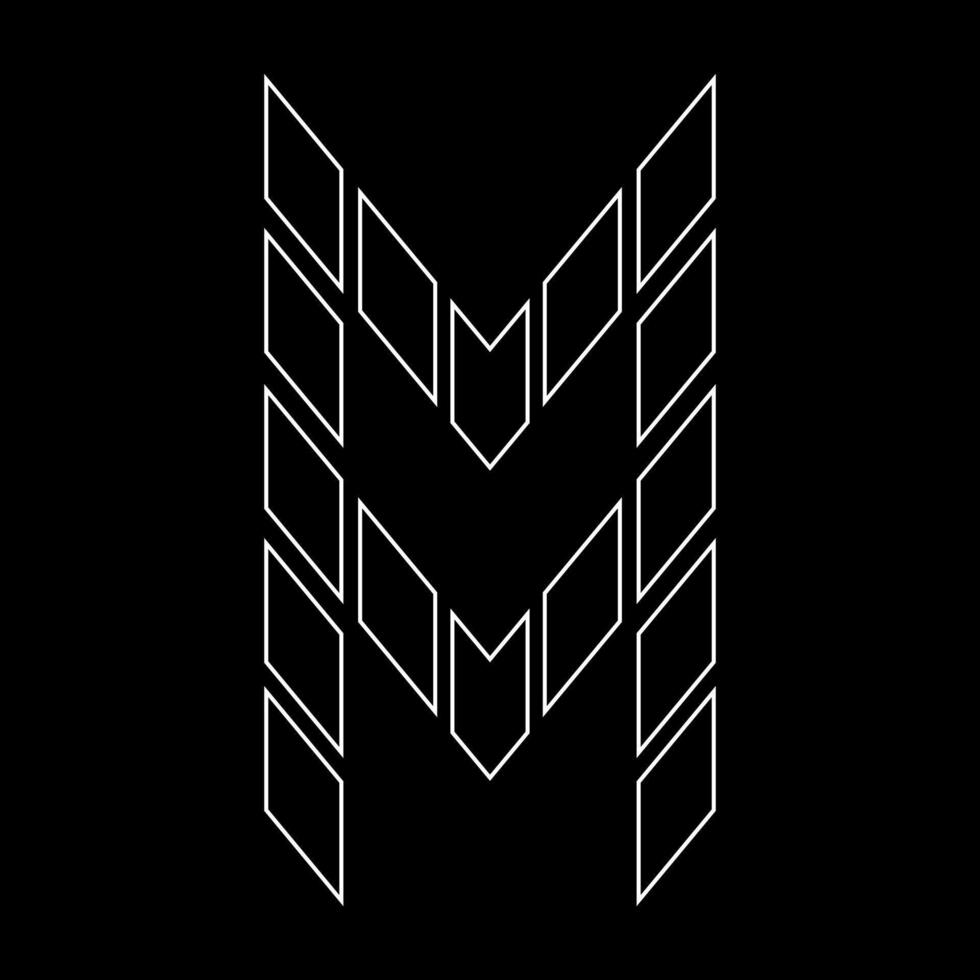 Outline logo design letter A. Suitable for t-shirts, companies, gamers, sports, construction, and so on. The outline logo is in the form of arrows. Logo Outline Style Arrows and Buildings. vector