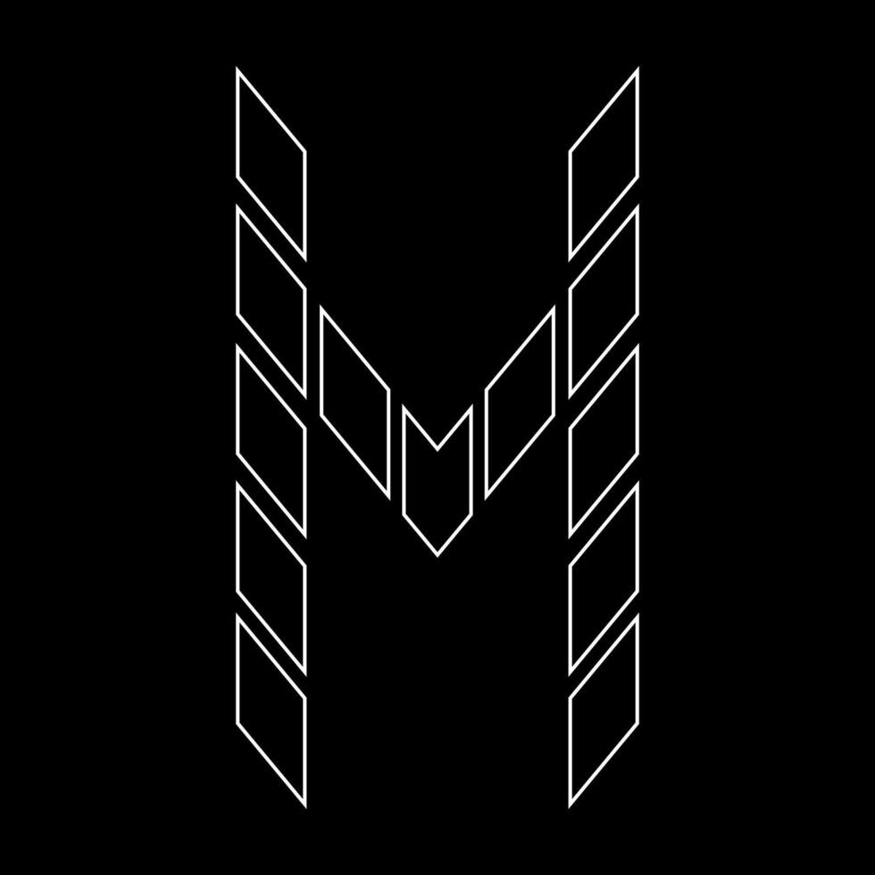 Outline logo design letter H. Suitable for t-shirts, companies, gamers, sports, construction, and so on. The outline logo is in the form of arrows. Logo Outline Style Arrows and Buildings. vector