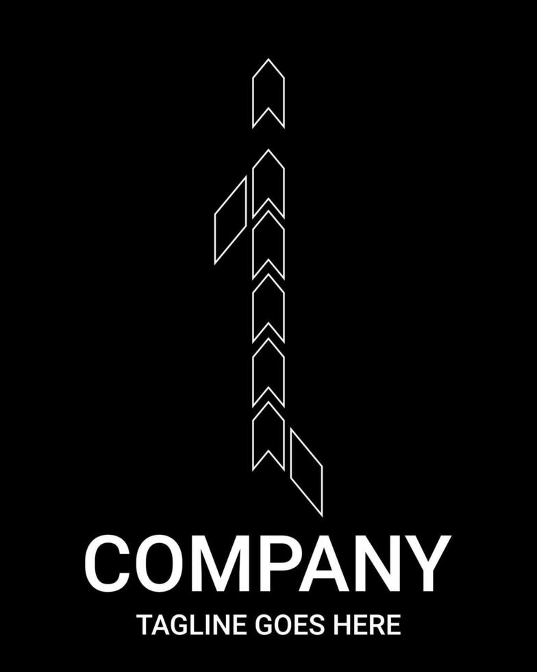 Outline logo letter 'i' small arrow style. Suitable for t-shirts, construction, gamers, sports, baseball, basketball, etc. Logo Outline of Building Style Arrows. Lowercase logo. vector