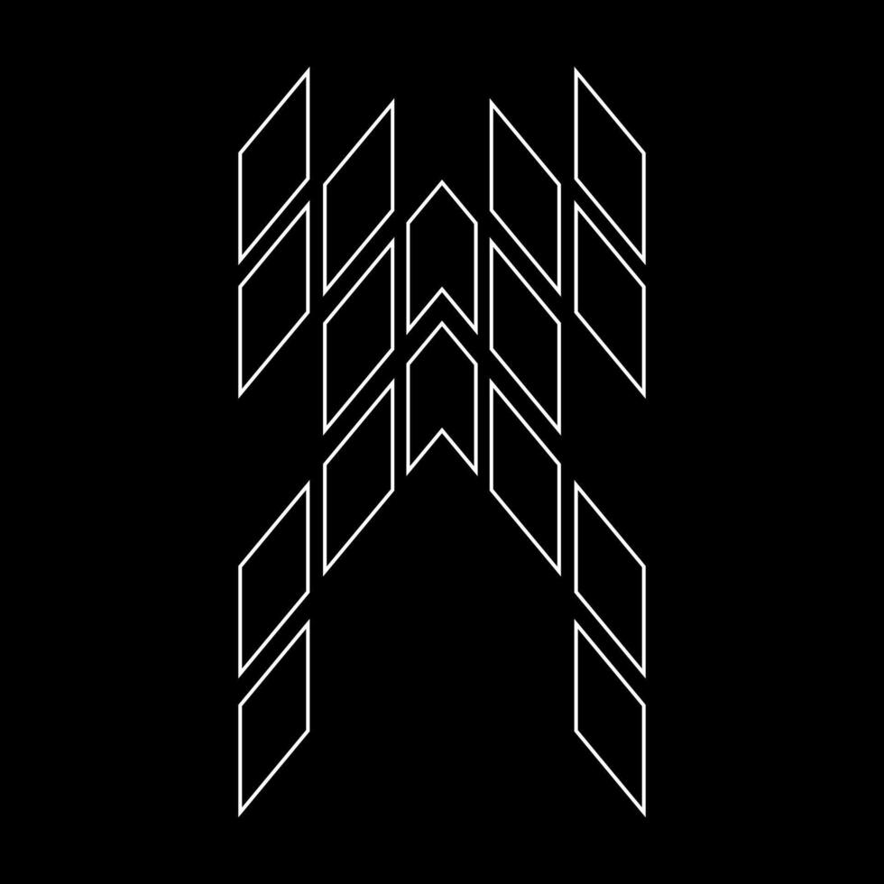 Outline logo design monogram X. Suitable for t-shirts, companies, gamers, sports, construction, and so on. The outline logo is in the form of arrows. Logo Outline Style Arrows and Buildings. vector